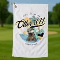 Otter 841 Surfing Otter 841 California Surf Board Otter 841 Golf Towel thumb 1