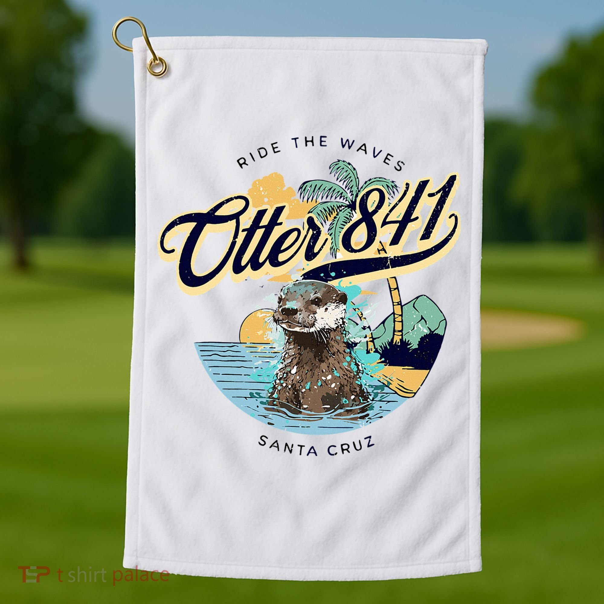 Otter 841 Surfing Otter 841 California Surf Board Otter 841 Golf Towel