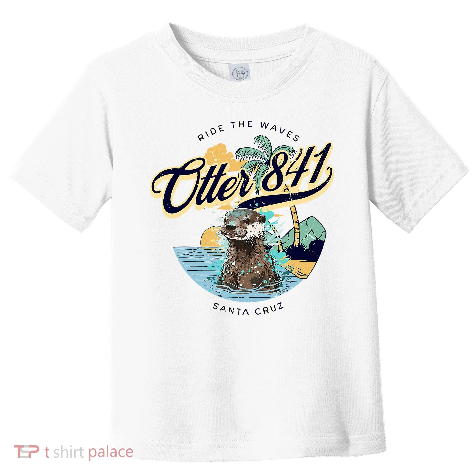 Otter 841 Surfing Otter 841 California Surf Board Otter 841 Toddler T-Shirt