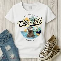 Otter 841 Surfing Otter 841 California Surf Board Otter 841 Women's T-Shirt thumb 3