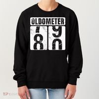 Oldometer 80 Vintage Funny 80th Birthday Gift Idea Women's Sweatshirt thumb 0