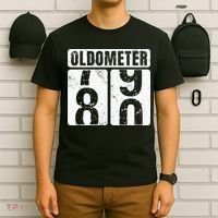 Oldometer 80 Vintage Funny 80th Birthday Gift Idea T-Shirt thumb 6