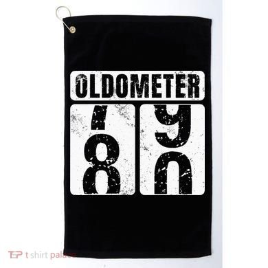 Oldometer 80 Vintage Funny 80th Birthday Gift Idea Golf Towel