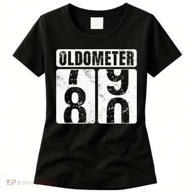 Oldometer 80 Vintage Funny 80th Birthday Gift Idea Women's T-Shirt