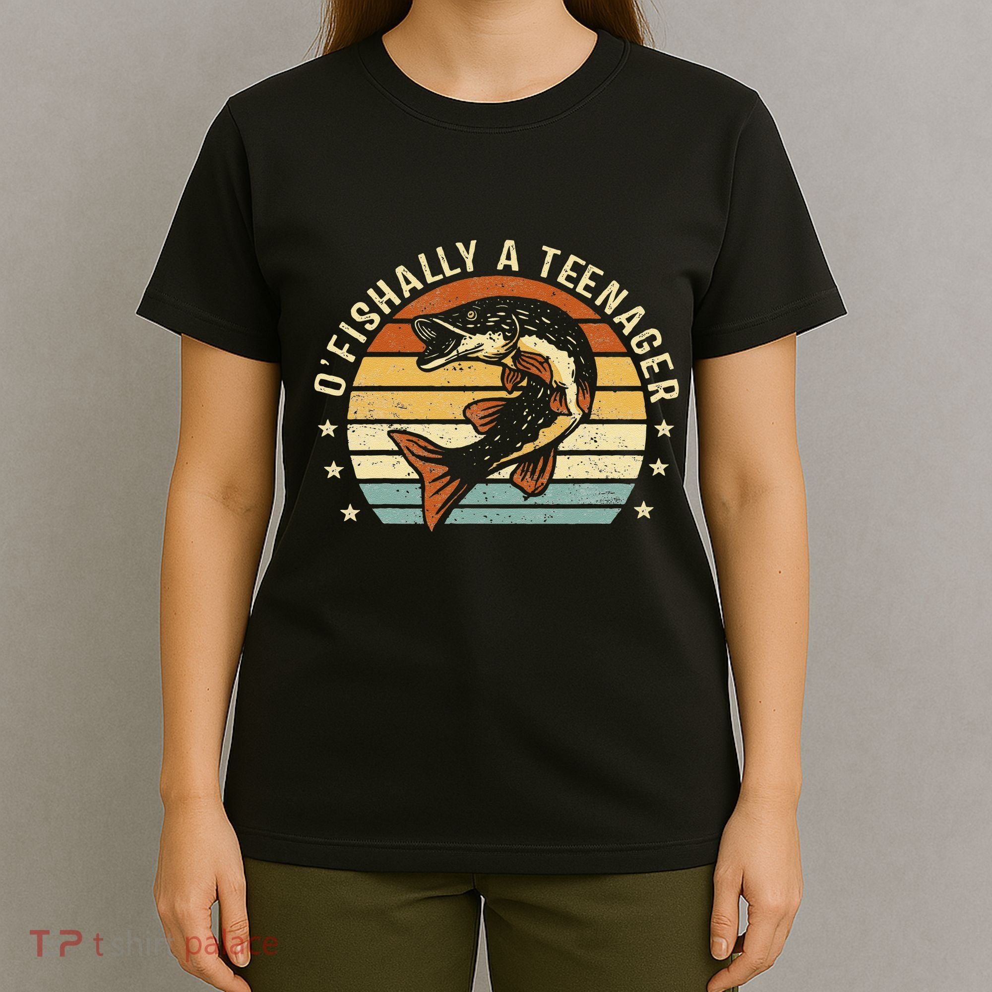 OFishally Anager 13th Birthday Fishing Fisherman Gifts T-Shirt