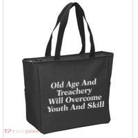 Old Age And Treachery Will Overcome And Skill Apparel Tote Bag thumb 2