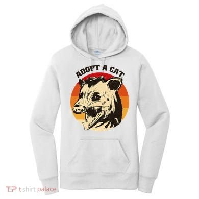 Opossum Adopt A Cat Vintage Funny Possum Women's Hoodie