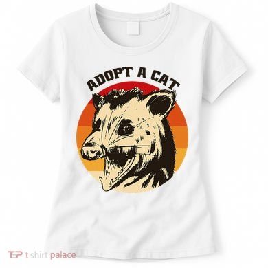 Opossum Adopt A Cat Vintage Funny Possum Women's T-Shirt