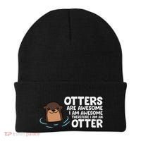Otters Are Awesome IM Awesome Therefore I Am An Otter Beanie thumb 0