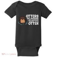 Otters Are Awesome IM Awesome Therefore I Am An Otter Baby Bodysuit thumb 0