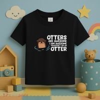 Otters Are Awesome IM Awesome Therefore I Am An Otter Toddler T-Shirt thumb 3