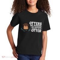 Otters Are Awesome IM Awesome Therefore I Am An Otter Kids T-Shirt thumb 2