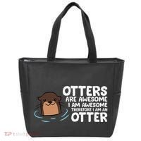 Otters Are Awesome IM Awesome Therefore I Am An Otter Tote Bag thumb 0