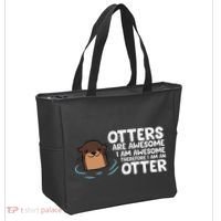 Otters Are Awesome IM Awesome Therefore I Am An Otter Tote Bag thumb 2