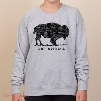 Oklahoma And American Buffalo Bison Women's Sweatshirt