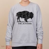 Oklahoma And American Buffalo Bison Women's Sweatshirt thumb 0