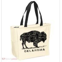 Oklahoma And American Buffalo Bison Tote Bag thumb 2