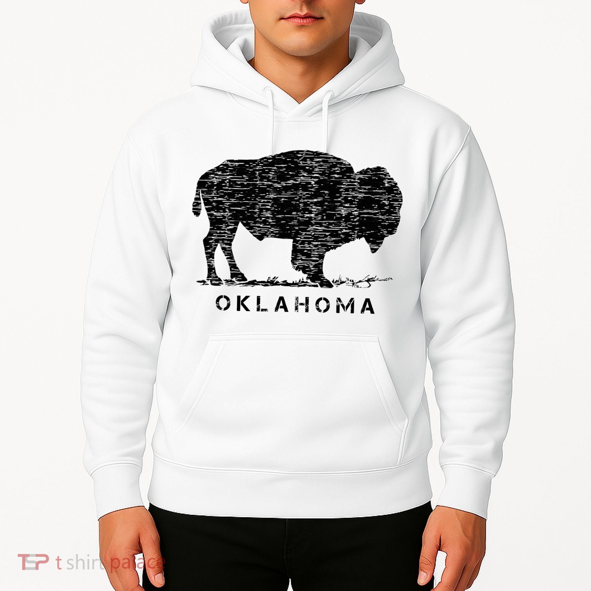 Oklahoma And American Buffalo Bison Hoodie