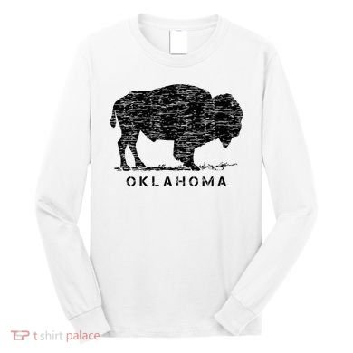 Oklahoma And American Buffalo Bison Long Sleeve Shirt