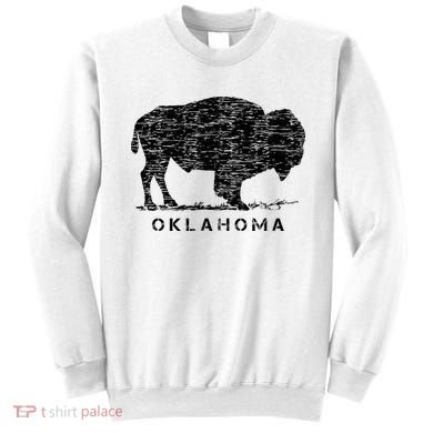 Oklahoma And American Buffalo Bison Sweatshirt