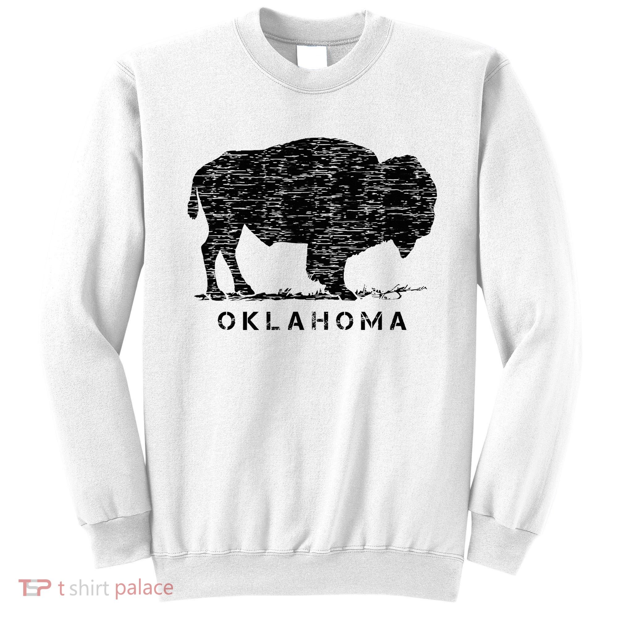 Oklahoma And American Buffalo Bison Sweatshirt