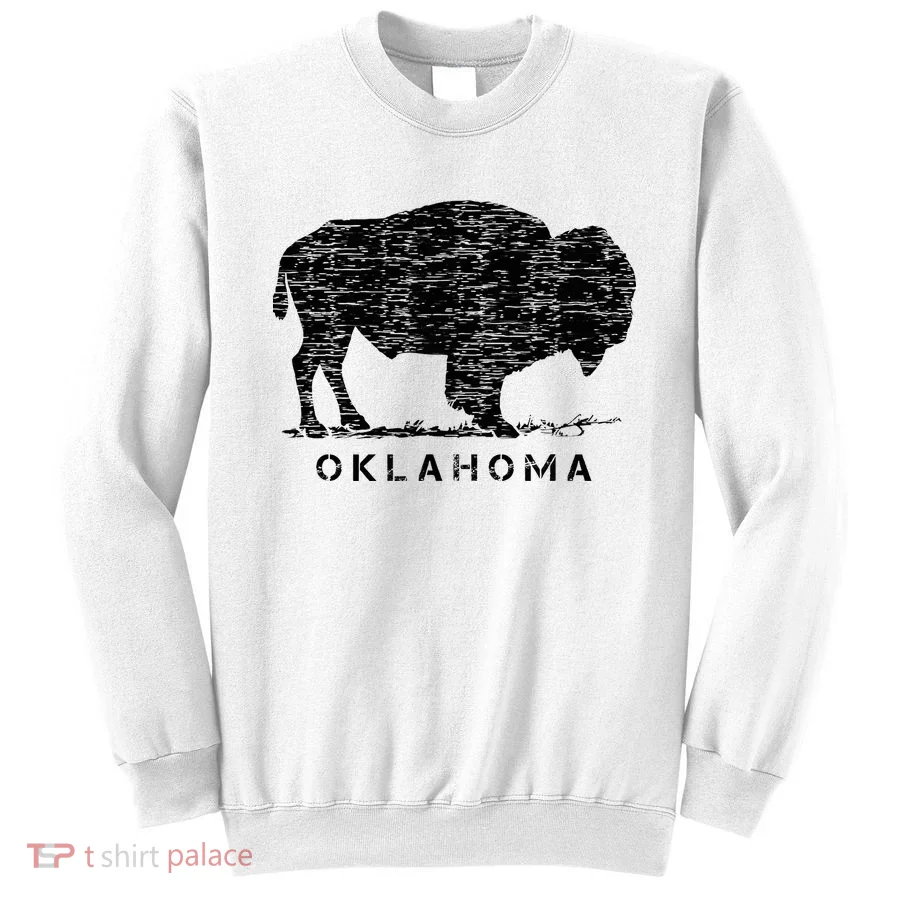 Oklahoma And American Buffalo Bison Sweatshirt