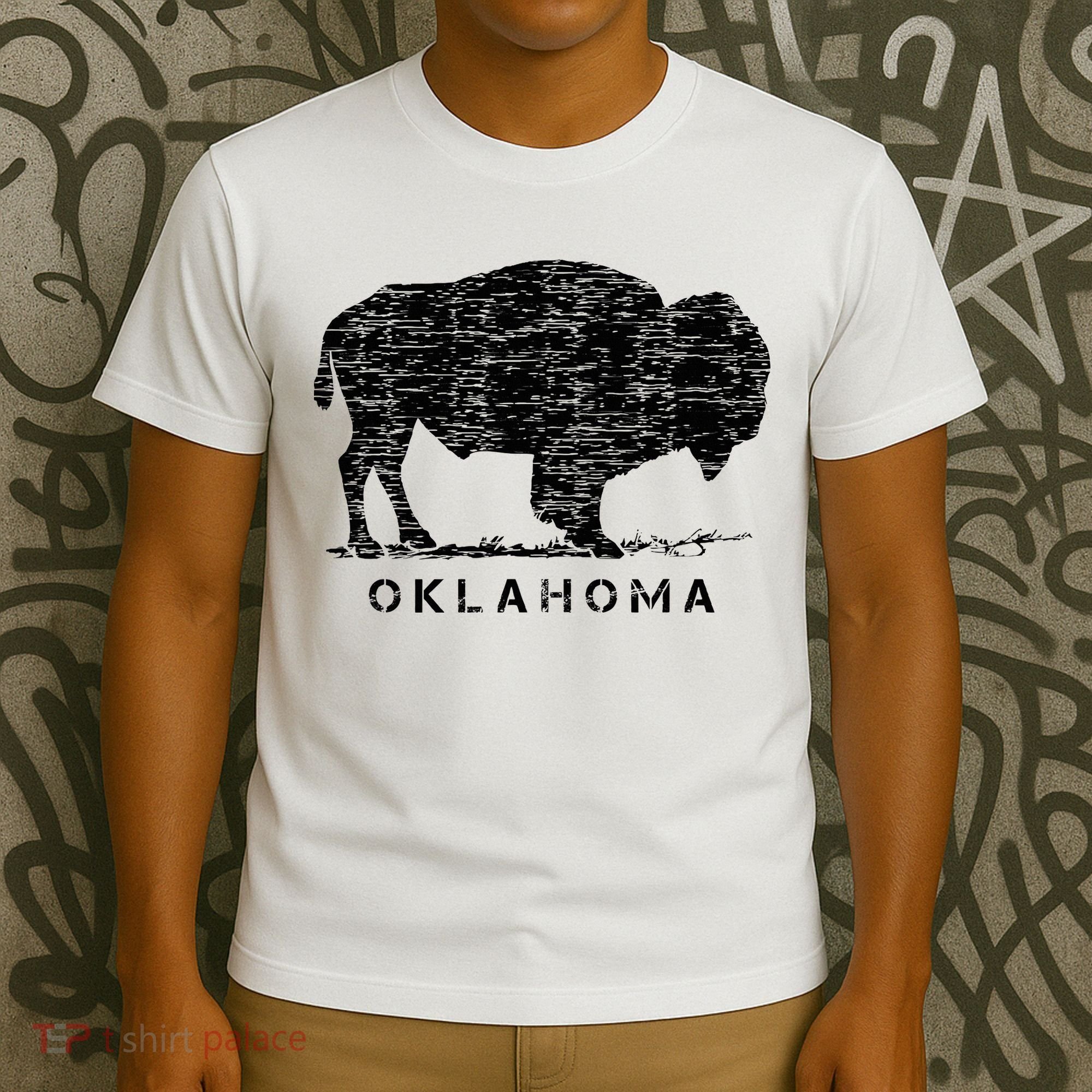 Oklahoma And American Buffalo Bison T-Shirt