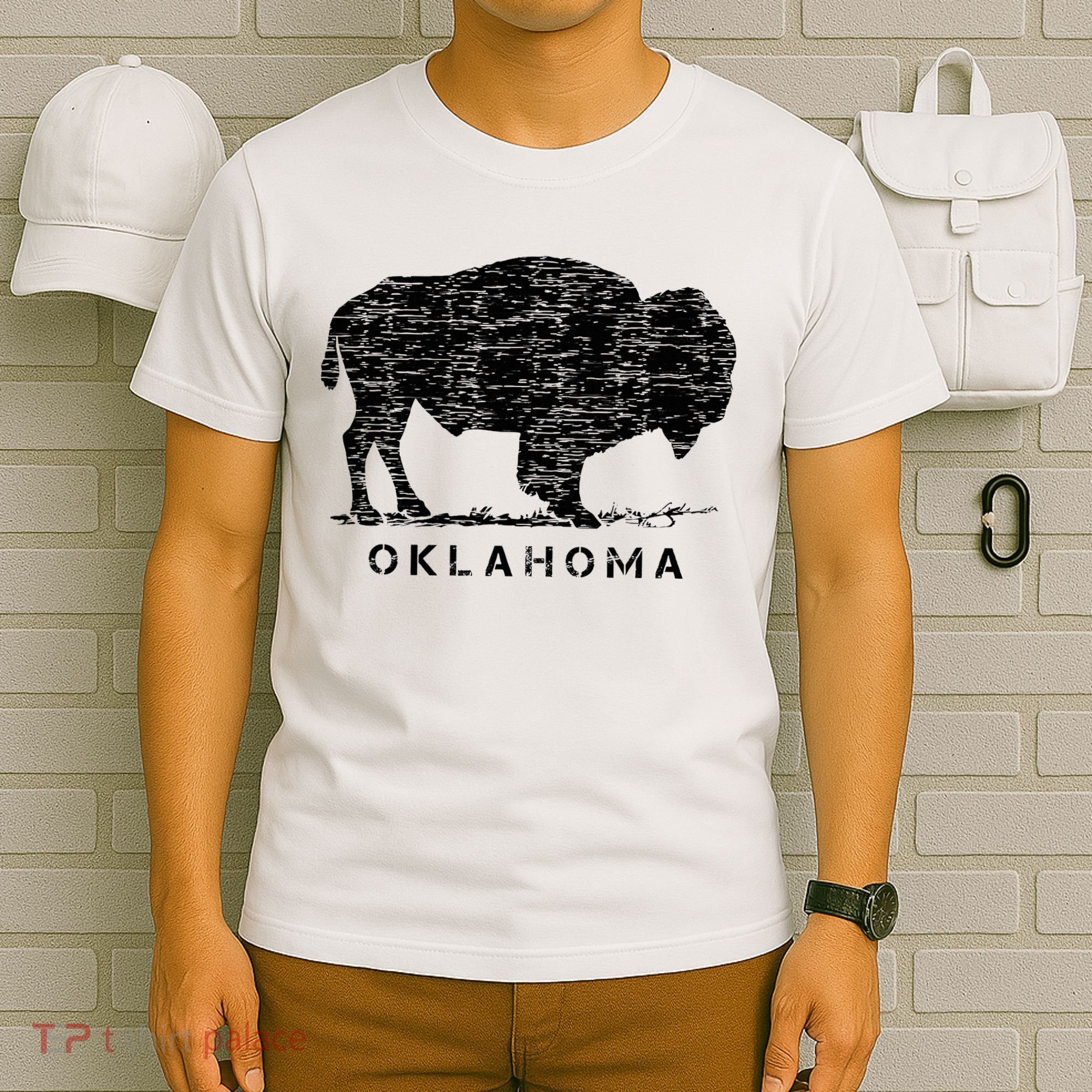 Oklahoma And American Buffalo Bison T-Shirt