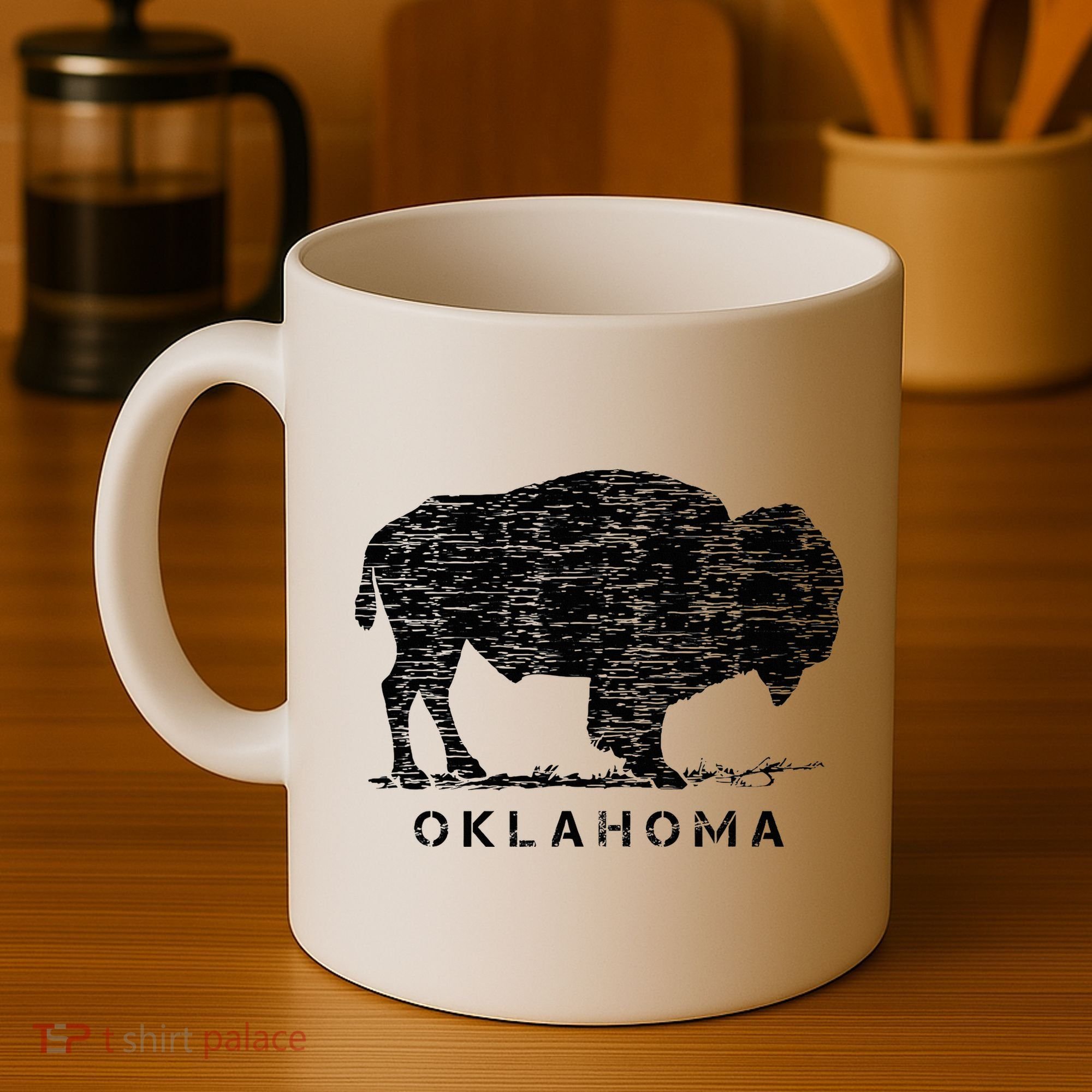 Oklahoma And American Buffalo Bison Coffee Mug