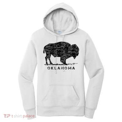 Oklahoma And American Buffalo Bison Women's Hoodie