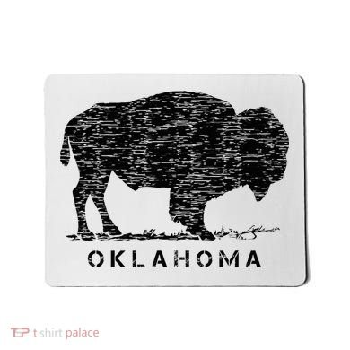 Oklahoma And American Buffalo Bison Mousepad