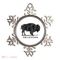 Oklahoma And American Buffalo Bison Ornament thumb 0