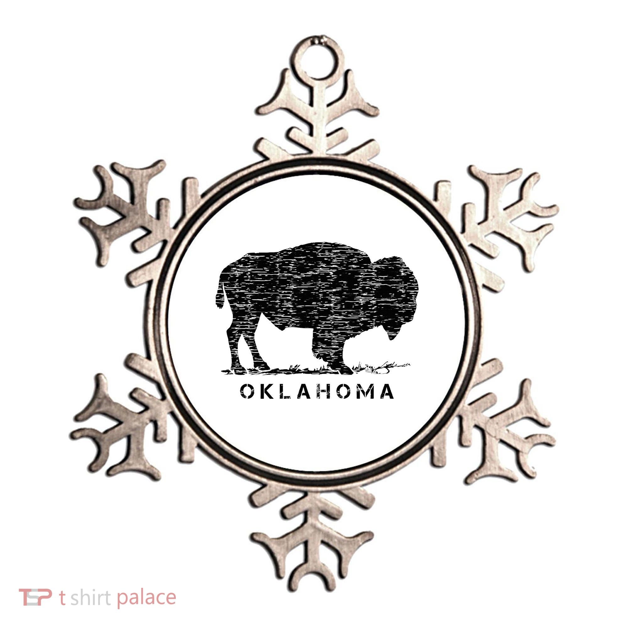 Oklahoma And American Buffalo Bison Ornament