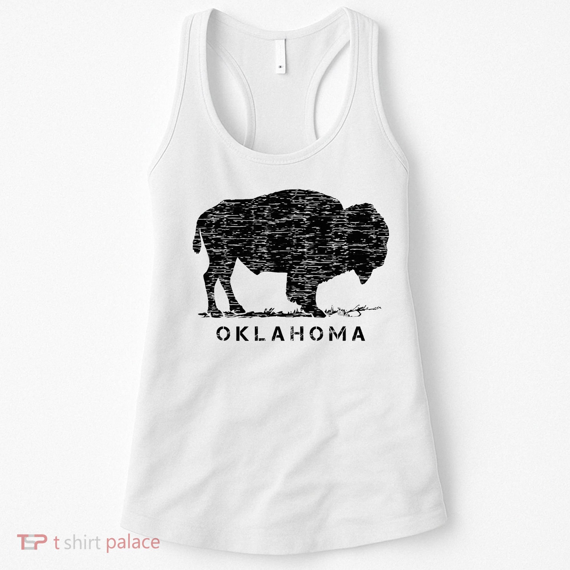 Oklahoma And American Buffalo Bison Women's Tank Top