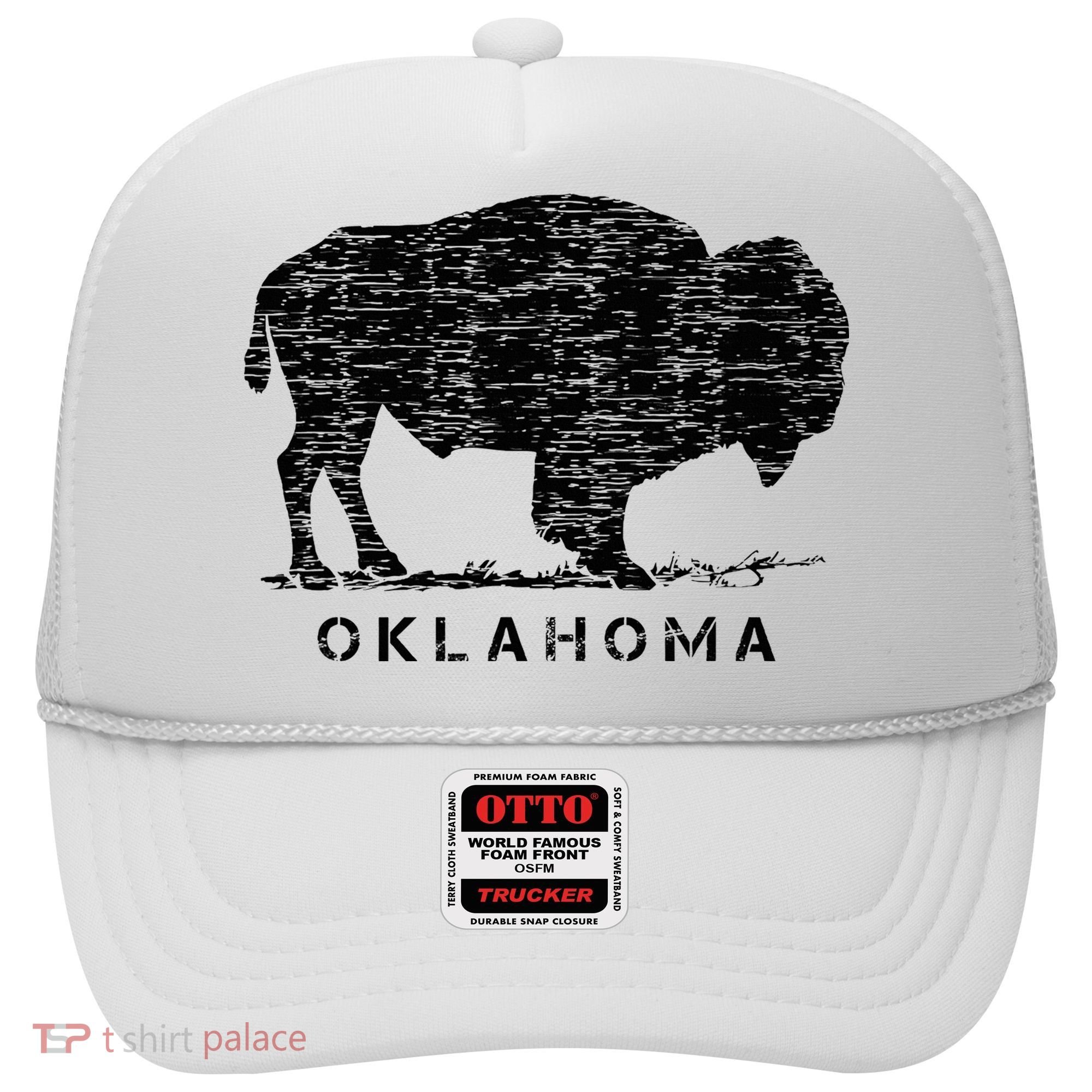Oklahoma And American Buffalo Bison Hat