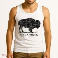 Oklahoma And American Buffalo Bison Tank Top thumb 3