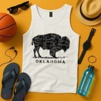 Oklahoma And American Buffalo Bison Tank Top thumb 4