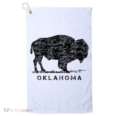 Oklahoma And American Buffalo Bison Golf Towel