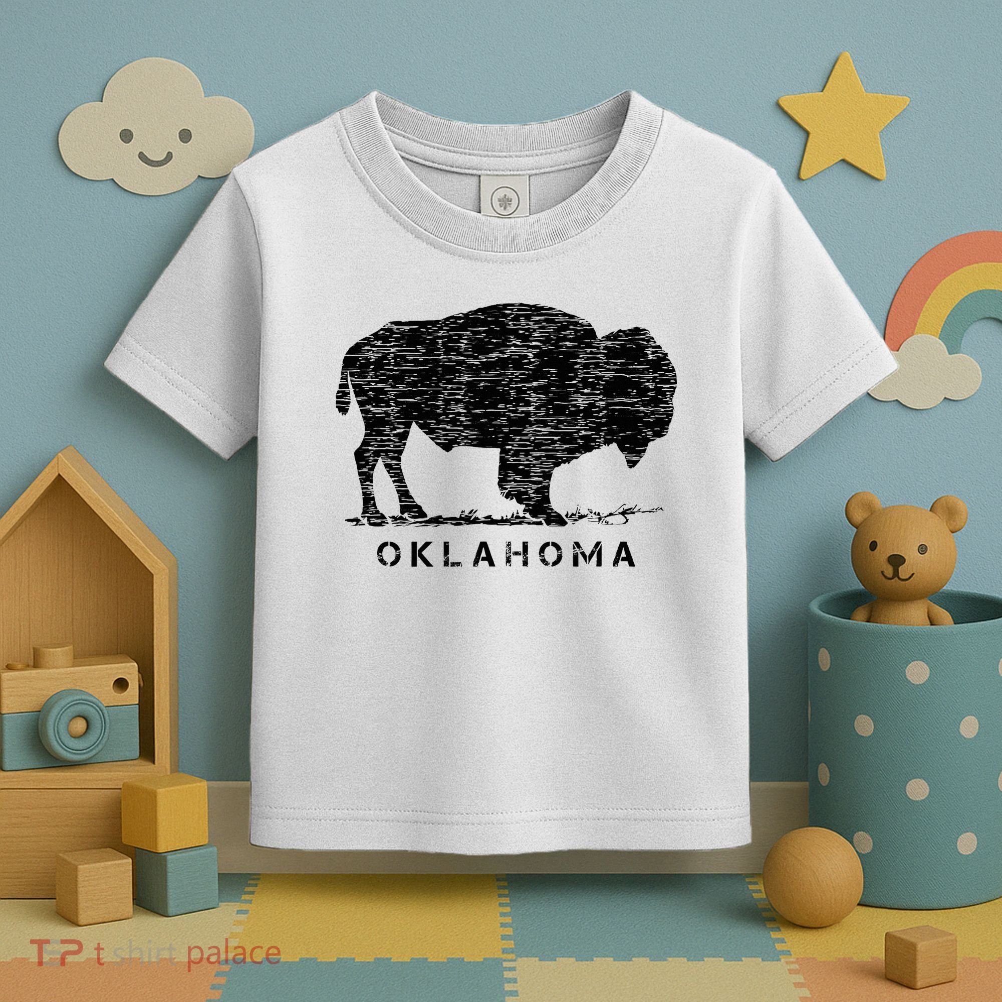 Oklahoma And American Buffalo Bison Toddler T-Shirt