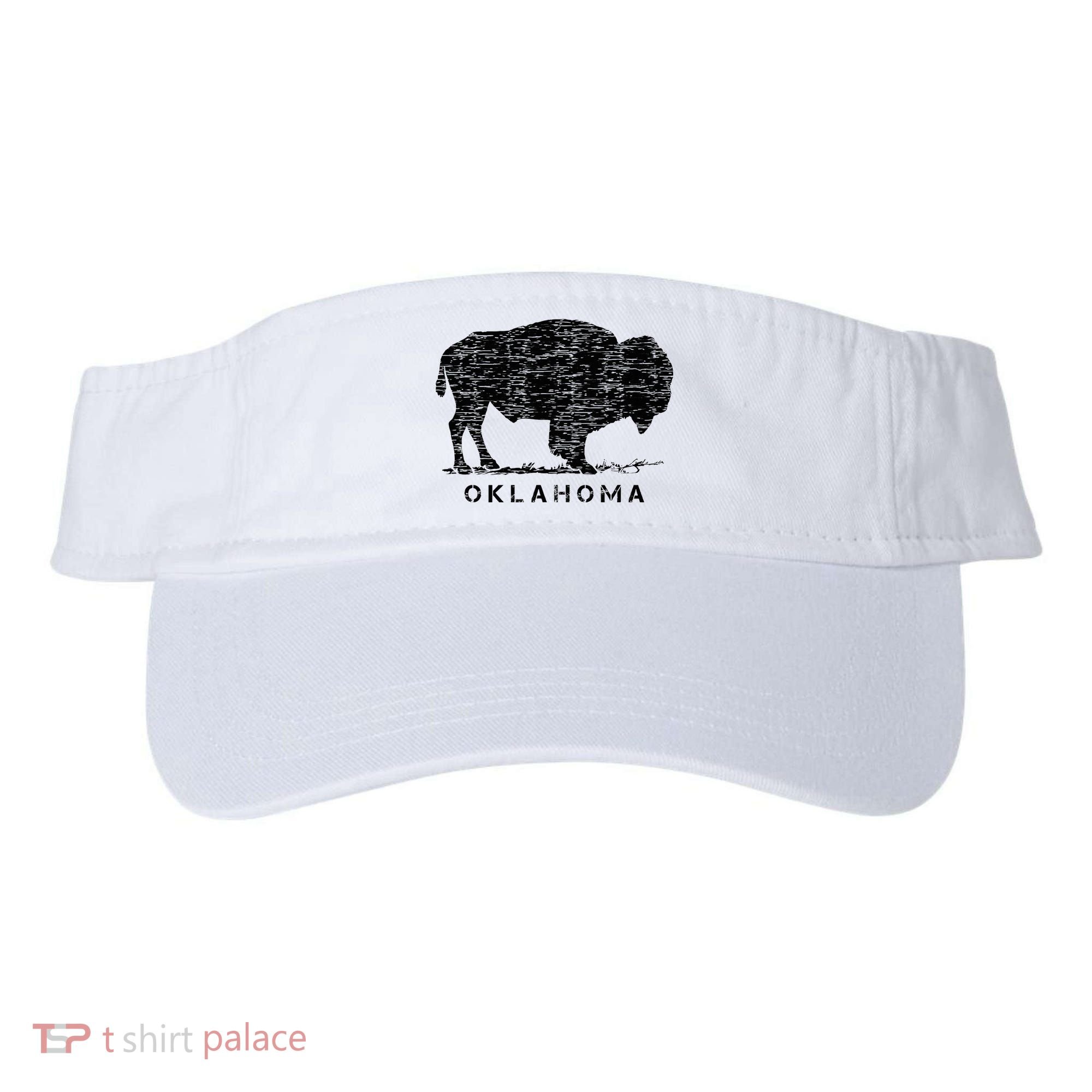 Oklahoma And American Buffalo Bison Visor
