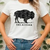 Oklahoma And American Buffalo Bison Women's T-Shirt thumb 2