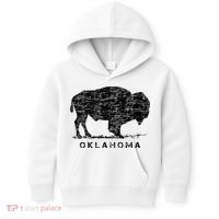 Oklahoma And American Buffalo Bison Kids Hoodie thumb 0