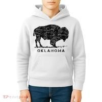 Oklahoma And American Buffalo Bison Kids Hoodie thumb 4
