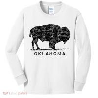 Oklahoma And American Buffalo Bison Kids Long Sleeve Shirt thumb 0