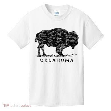 Oklahoma And American Buffalo Bison Kids T-Shirt
