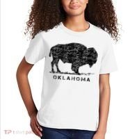 Oklahoma And American Buffalo Bison Kids T-Shirt thumb 2