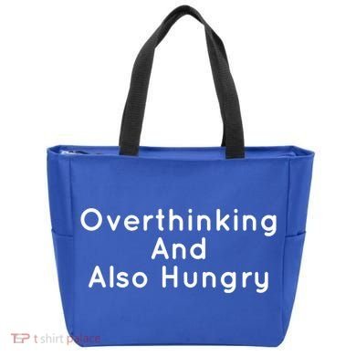 Overthinking And Also Hungry Funny Hangry Gift Tote Bag