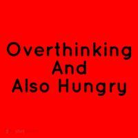 Overthinking And Also Hungry Funny Hangry Gift Santa Hat thumb 1
