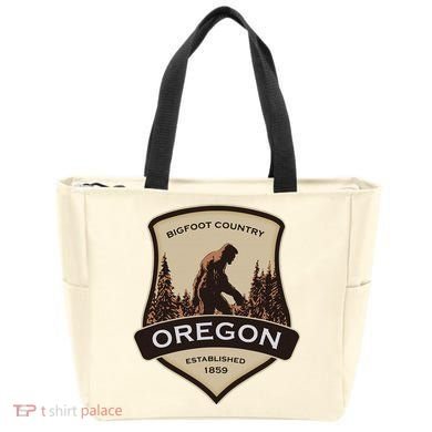 Oregon And A Bigfoot Or A Sasquatch Tote Bag