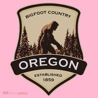Oregon And A Bigfoot Or A Sasquatch Coaster thumb 2